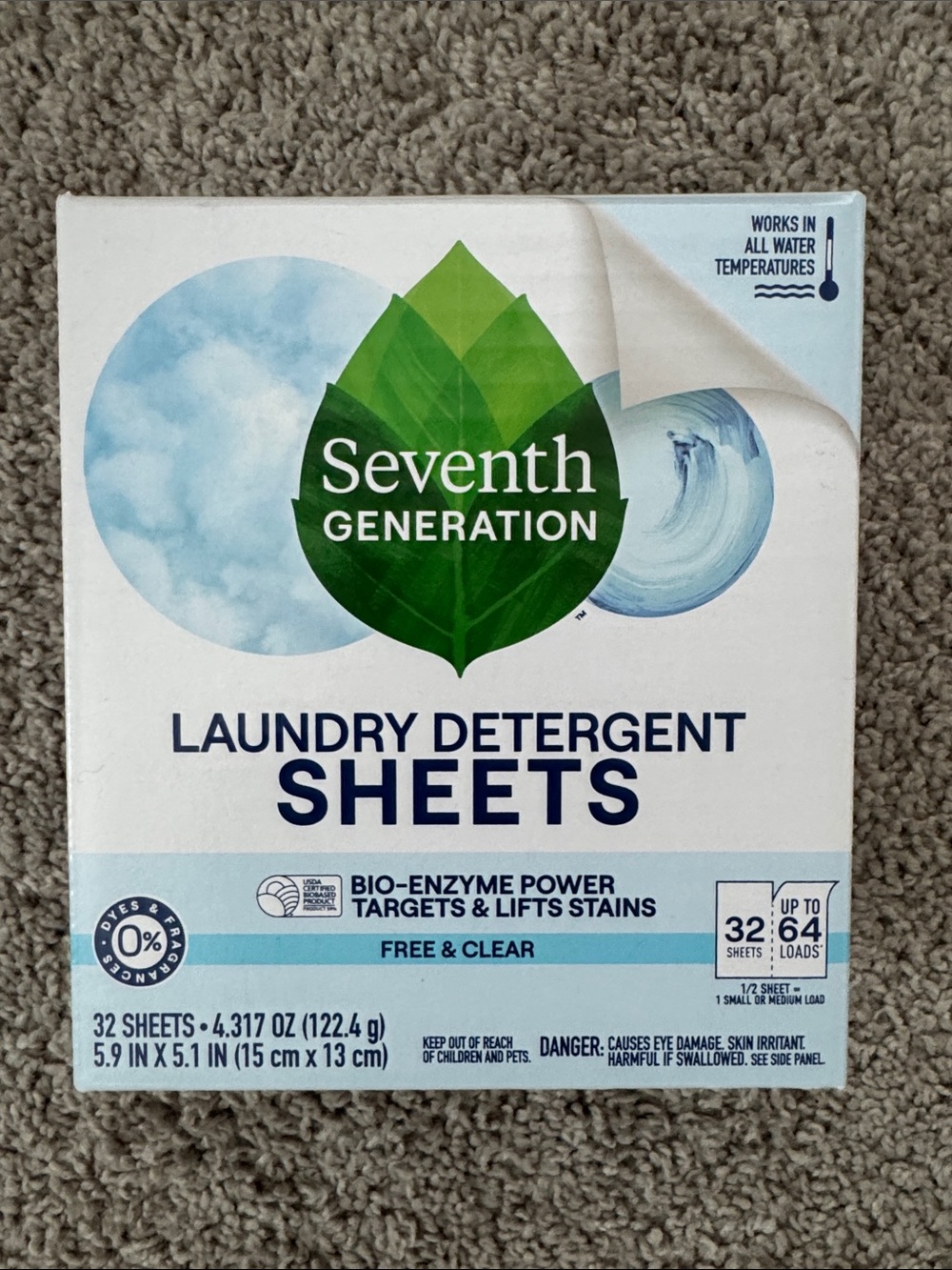 Free & Clear Laundry Detergent Sheets - White
